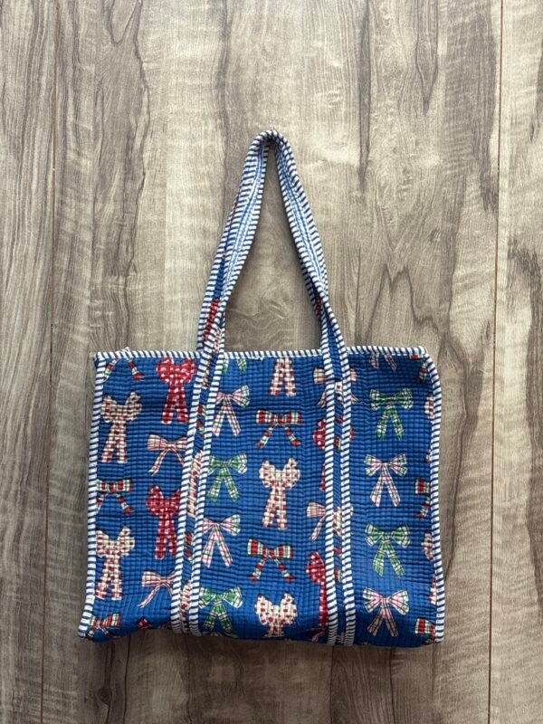 Hand Printed Quilted TOTE BAG