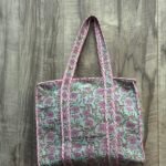 Hand Printed Quilted TOTE BAG