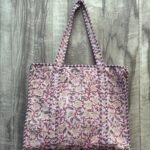 Hand Printed Quilted TOTE BAG