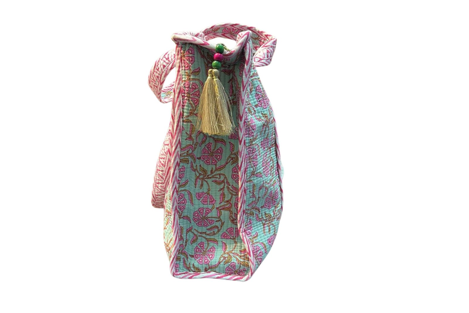 Hand Printed Quilted TOTE BAG